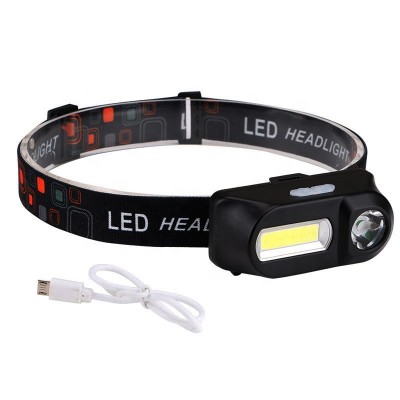 Cheap 6 Modes USB Charging COB Headlight LED Headlight Outdoor Emergency LED headlamp Flashlight