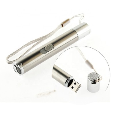 USB 3-In-1 Mini Multi-function Flashlight Infrared Laser LED UV Light Inspection Lamp