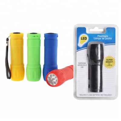 Promotional Gifts Colorful Plastic 9 Led Mini Torch Portable  flashlight