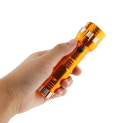 Promotional price 14LED  high lumen 3pcs AAA battery aluminum flashlight middle switch torch flashlight